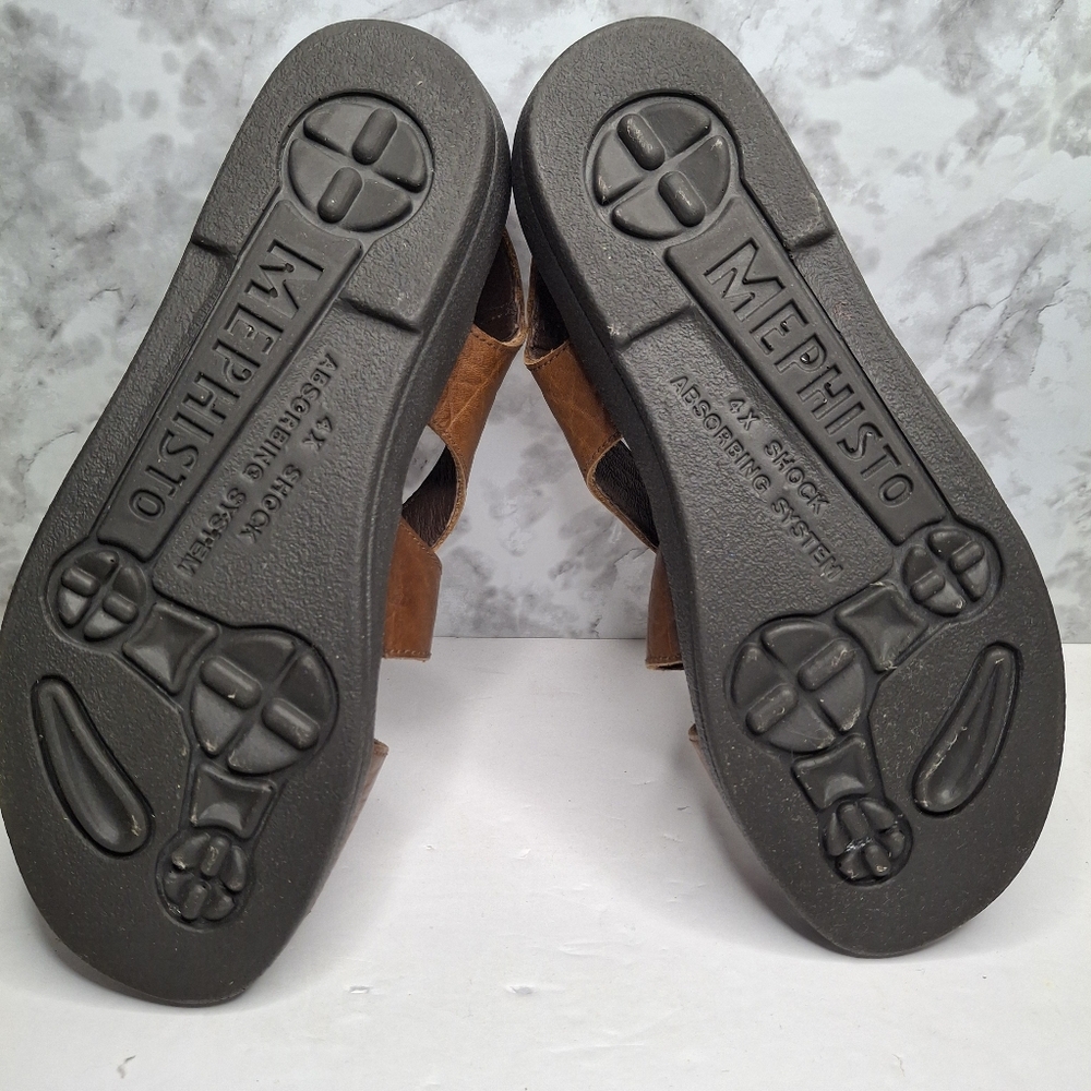 Mephisto Altina Sandals Womens 36 EUR 5.5 /6 US Brown Leather Buckle Comfort - Picture 9 of 15